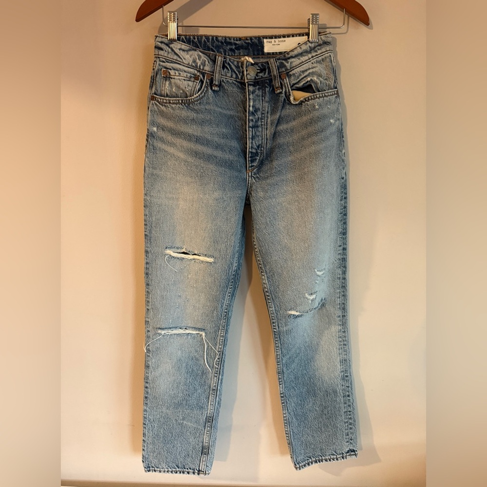 rag & bone Light Blue Distressed‎ Jeans size 25 womens